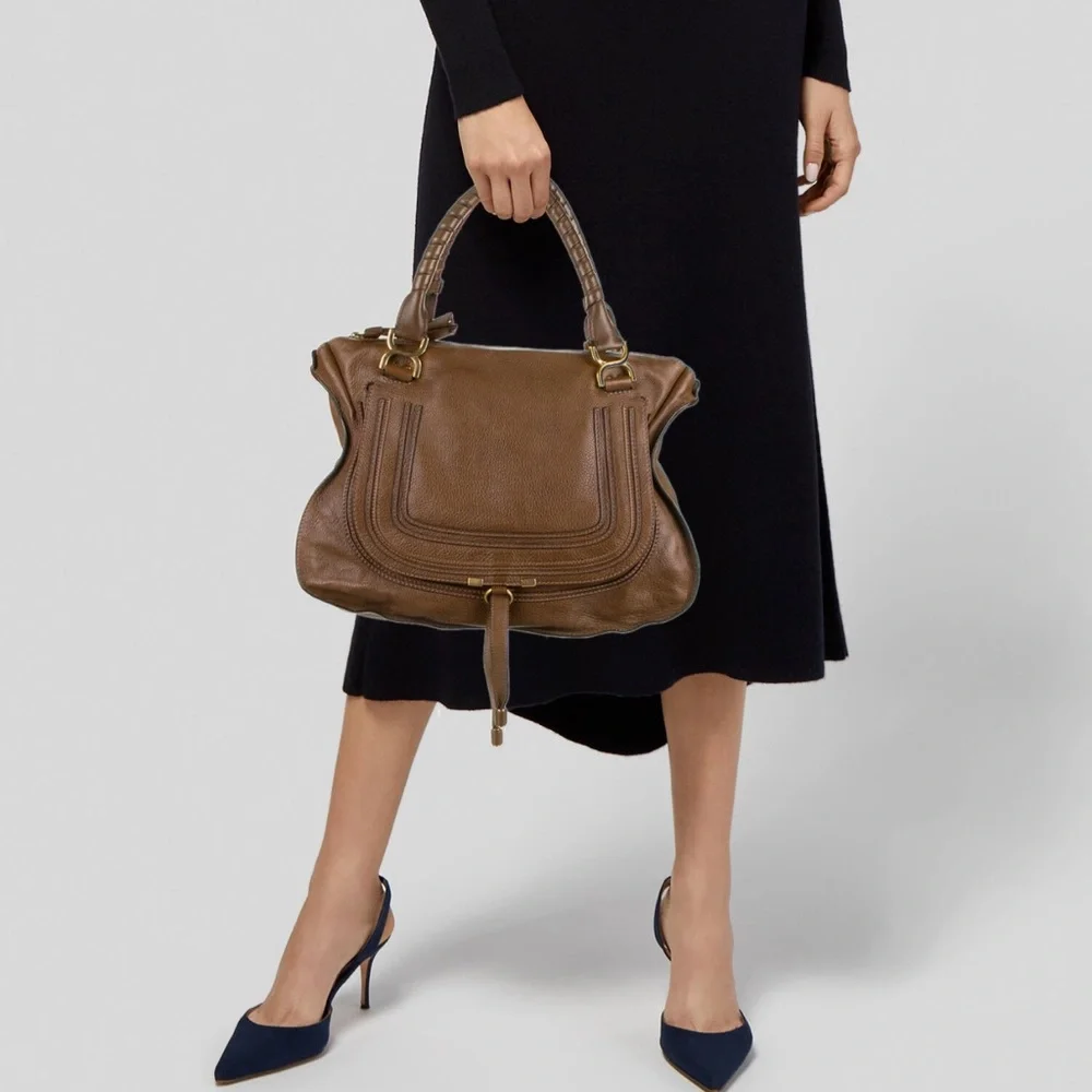 Original Chloe Brown leather Medium Marcie shoulder/crossbody bag - Picture 15 of 15